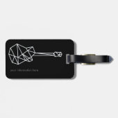 トラベルロックギターミュージックブラック ラゲッジタグ (裏面横)