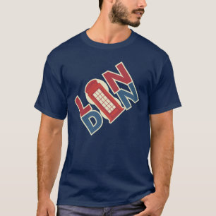 トラベルワールドシティズロンドンブルーレッドフォンボックスパパ Tシャツ