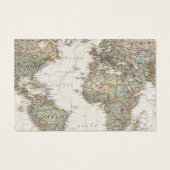 トラベルワールドマップエージェントモダンブラウンブルーベージュ (裏面)