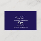 トラベルワールドマップダークブルー 名刺 (裏面)