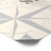 トラベルワールドマップピンクフローラベビーシャワーへようこそ ポスター (角)