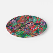 トラベルワールド抽象芸術シティ建物スカイライン ペーパープレート (アングル)