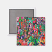 トラベルワールド抽象芸術シティ建物スカイライン マグネット (正面/裏面)