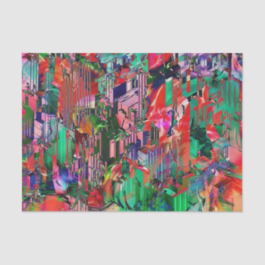 トラベルワールド抽象芸術シティ建物スカイライン 薄葉紙 (正面)