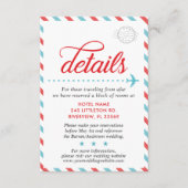 トラベルヴィンテージブルーレッド結婚ズスイート詳細 エンクロージャーカード (正面)
