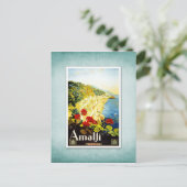 トラベルヴィンテージポスターアマルフィイタリア ポストカード (スタンド正面)