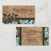 トラベル名刺のカータールズブラウンブルー 名刺 (正面/裏面)