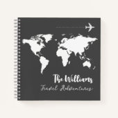 トラベル国際的ダークグレー ノートブック (正面)