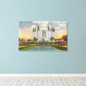 トラベル建物の外部ビュー キャンバスプリント (インサイチュ (ウッドフロア))