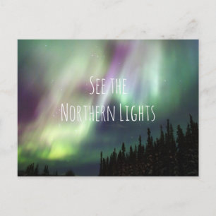 トラベル感動的バケットリストNorthern Lights ポストカード