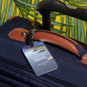 トラベル感動的引用文飛行機ウィング ラゲッジタグ