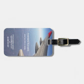 トラベル感動的引用文飛行機ウィング ラゲッジタグ (正面横)