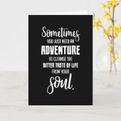 トラベル旅行引用文アドベンチャー引用文ギフトアイディア カード (黄色い花)