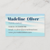 トラベル海ビーチシーアクアブルービジスタイリッシュネス 名刺 (裏面)