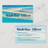 トラベル海ビーチシーアクアブルービジスタイリッシュネス 名刺 (正面/裏面)