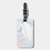 トラベル生まれベガスビベスおもしろいデザイン ラゲッジタグ (正面縦)