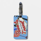 トラベル生まれベガスビベスおもしろいデザイン ラゲッジタグ (裏面縦)