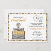 トラベル男女兼用ベビーシャワー招待状 招待状 (正面)