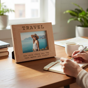 トラベル辞書定義タイポグラフィ レーザー彫刻フレーム