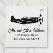 トラベル ウェディング P-51 マスタング ヴィンテージ エアプレーン フェイバータグ (裏面)