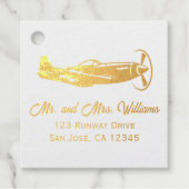 トラベル ウェディング P-51 マスタング ヴィンテージ エアプレーン フェイバータグ (正面)