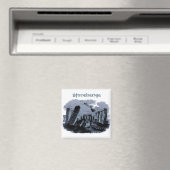 トラベル |ストーンヘンジポートレートカスタム文字冷蔵庫 マグネット (インサイチュ (食洗機))