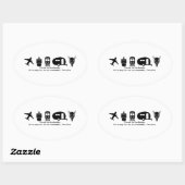 トラベル タイポグラフィー 楕円形シール (シート)