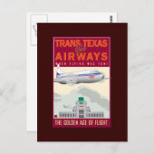 トラベル – トランステキサス州航空 – ポストカード (正面/裏面)