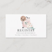 トラベル ピンク スーツケース ブライダル シャワー レジストリー エンクロージャーカード (正面)