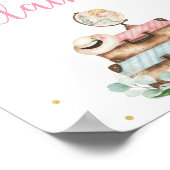 トラベル フラワーブライダルシャワー 荷物受け取りサイン ポスター (角)