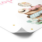 トラベル フローラル ブライダルシャワー 荷物お預かりサイン ポスター (角)