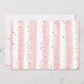 トラベル ブライズシャワー ヴィンテージ スーツケース ピンク フラワー 招待状 (裏面)