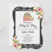 トラベル ブライダルシャワー 招待状 ミス トゥ ミセス フローラル (正面)