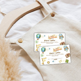 トラベル ワールド エアプレーン おむつくじ ベイビー シャワー エンクロージャーカード