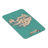 トラベ図解入りの、写真付きのル地図アイスランド マグネット (右側)