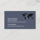 トラベ国際的ルエージェントの飛行機の世界地図 名刺 (裏面)