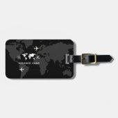 トラベ国際的ルブラック ラゲッジタグ (正面横)