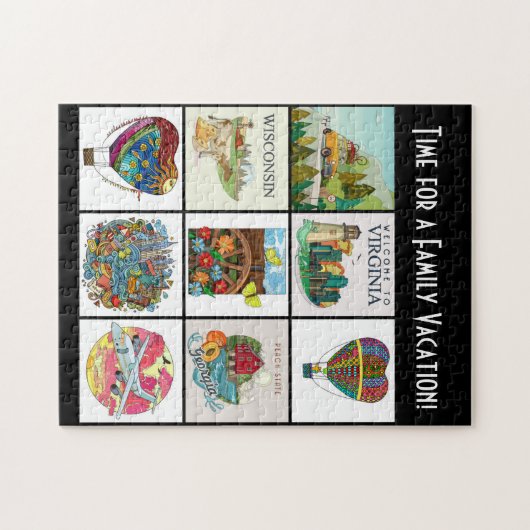 トラベ得ルの虫?家族の休暇 ジグソーパズル (横)