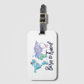 トラベ生まれル水の色に ラゲッジタグ (正面縦)