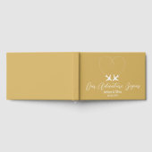 トラベ結婚ルの2機とハートモダン金ゴールド ゲストブック (全面)