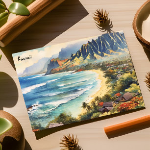 トラベ買ルヴィンテージ地図ハワイはがき ポストカード