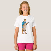 トラペインタペイントブラシペインティング Tシャツ (正面フル)