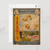 トラペーズのアーティストBarnum & Bailey 1896 ポストカード (正面/裏面)