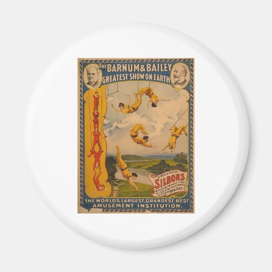 トラペーズのアーティストBarnum & Bailey 1896 マグネット (正面)