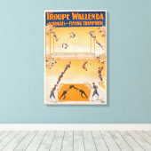 トラペーズ、アクロバット及びト飛んでいるロポリン キャンバスプリント (インサイチュ (ウッドフロア))