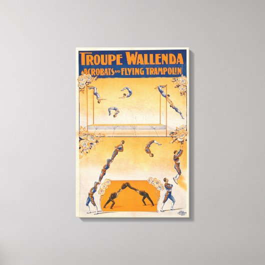 トラペーズ、アクロバット及びト飛んでいるロポリン キャンバスプリント (正面)