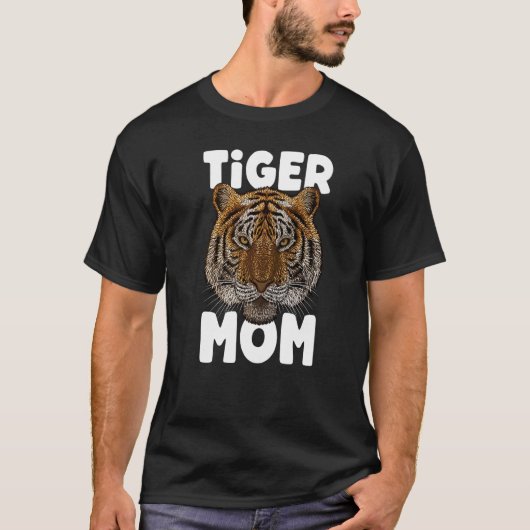 トラママ 大型猫 母の日 アニマル 動物園 メンバー トラ Tシャツ (正面)