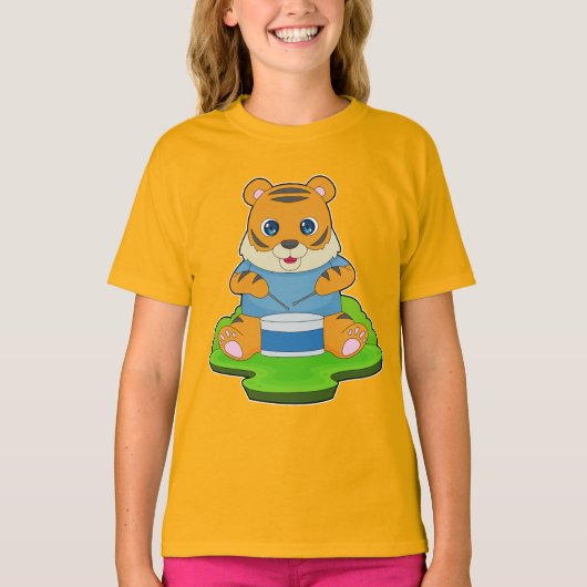 トラミュージシャンドラム音楽 Tシャツ (正面)