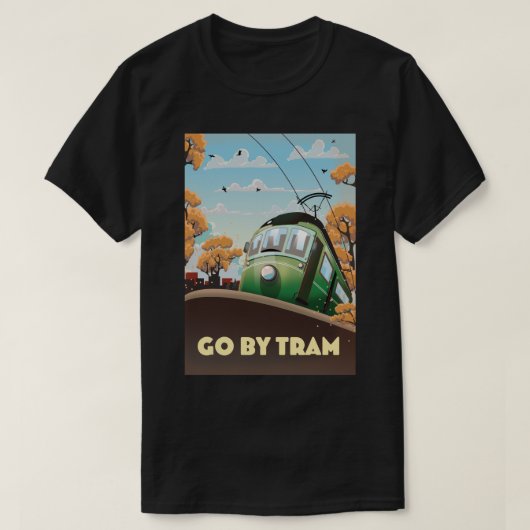 トラムで行く Tシャツ (デザイン正面)