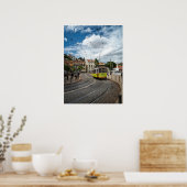 トラムカラフル伝統的アルファマリスボンポルトガル ポスター (キッチン)